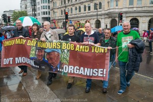 Len McCluskey (à gauche) et Jeremy Corbyn ont fait beaucoup de manifestations ensemble