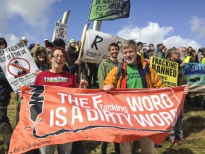 Anti-Fracking march, Blackpool, 17 August 2014. Reclaim the Power, Frack-Free lancashire and Friends of the Earth amongst others took part.