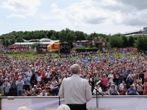 Jeremy Corbyn au rassemblement de Durham en 2015