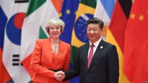 Theresa May a annoncé une période dorée pour les relations avec la Chine